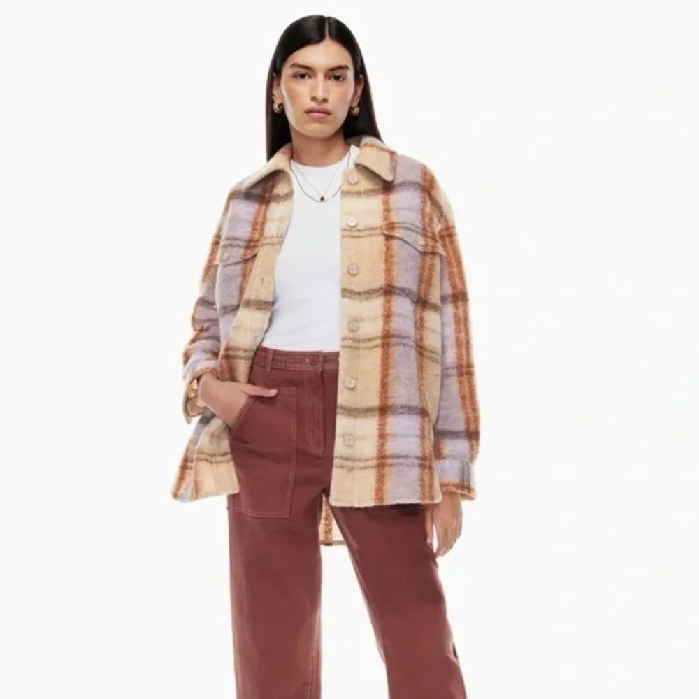 Wilfred Free | The Ganna Shirt Jacket Plaid Wool Size XS Aritzia